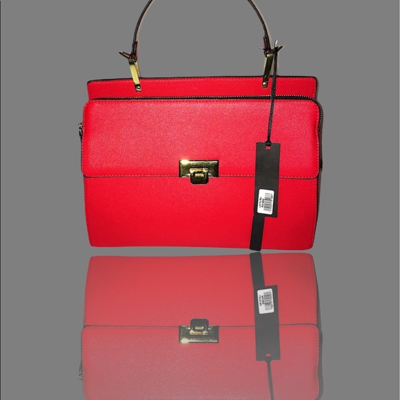 🛑BOGO 🆕Luxe "Regal Red" Leather Handbag - Picture 3 of 8
